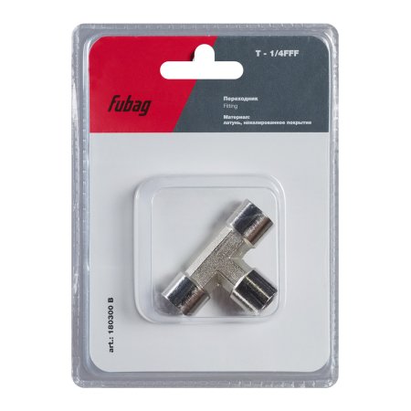 FUBAG Переходник T - 1/4  дюйма FFF, блистер 1 шт FUBAG (Фубаг) FUBAG Переходник T - 1/4  дюйма FFF, блистер 1 шт в Ижевске фото
