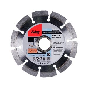 Алмазный отрезной диск FUBAG Beton Pro D125 мм/ 22.2 мм по бетону в Ижевске фото