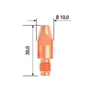 FUBAG Контактный наконечник M8х30 мм ECU D=1.4 мм (10 шт.) в Ижевске фото