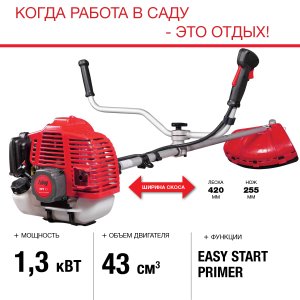FUBAG Бензиновый триммер FPT 43 + Триммерная леска  сечение витой квадрат L 130 м * 2.4 мм в ПОДАРОК в Ижевске фото