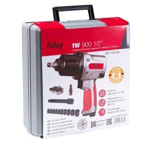 FUBAG Пневмогайковерт ударный IW900 1/2 дюйма + набор головок в кейсе в Ижевске фото