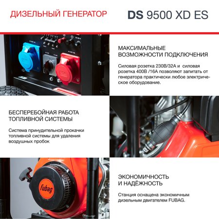 FUBAG Дизельный генератор (одно- и трехфазный) с электростартером DS 9500 XD ES в Ижевске фото