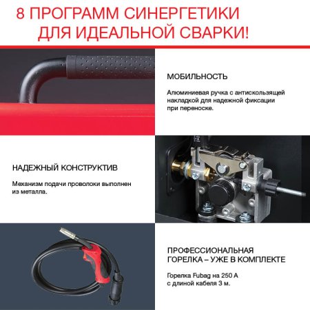 Полуавтомат сварочный FUBAG IRMIG 188 SYN PLUS c горелкой FB 250 3 м в Ижевске фото